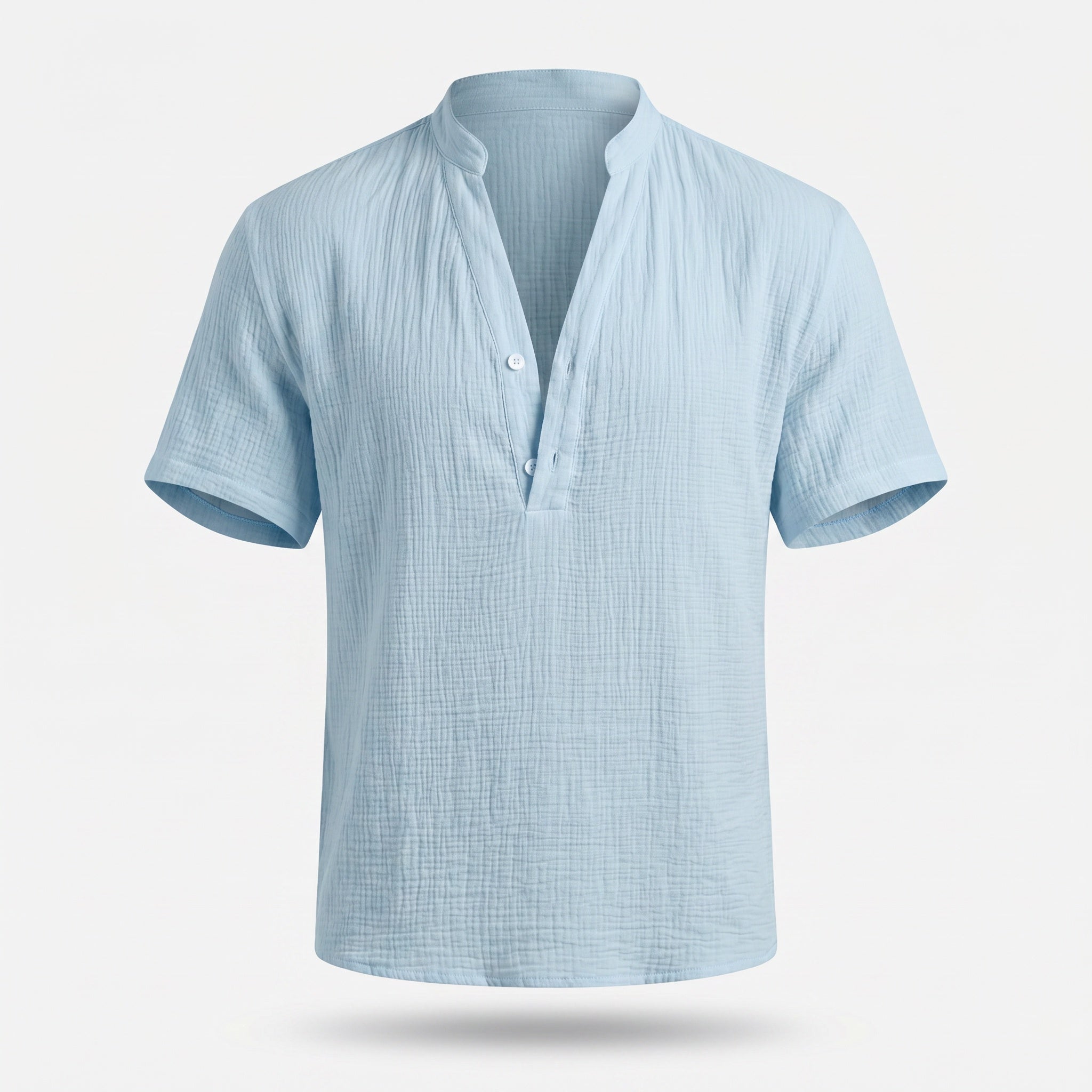 Atelier Rivelle | Chemise Lin Homme Été Col V Décontractée Légère Ample