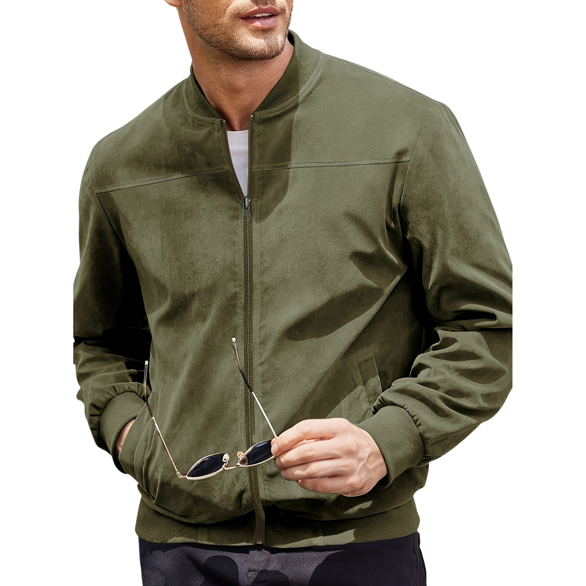 Atelier Rivelle | Veste Zippée Homme Col Montant Sport Casual Confort