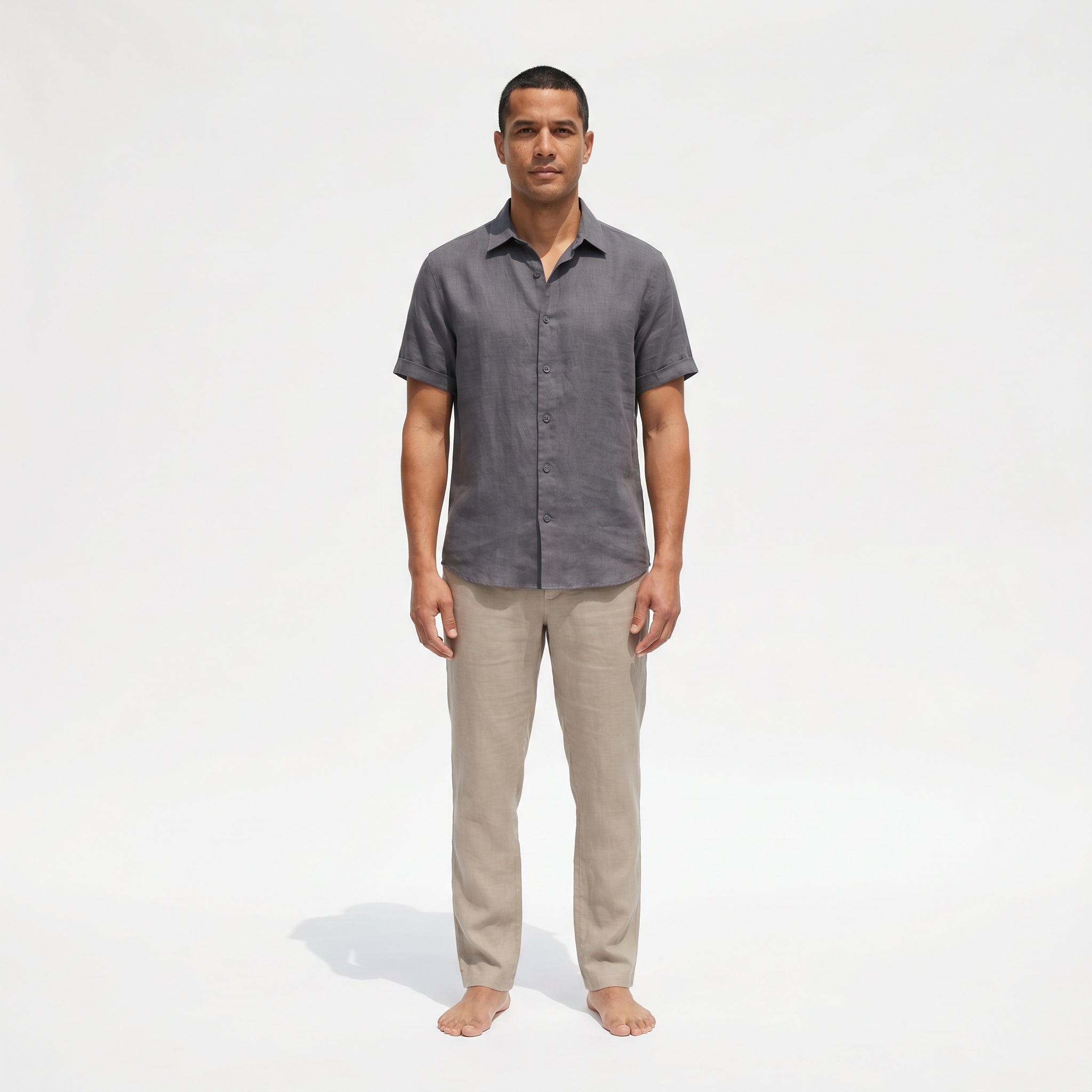 Atelier Rivelle | Chemise Homme Manches Courtes Été Décontractée Légère Confort