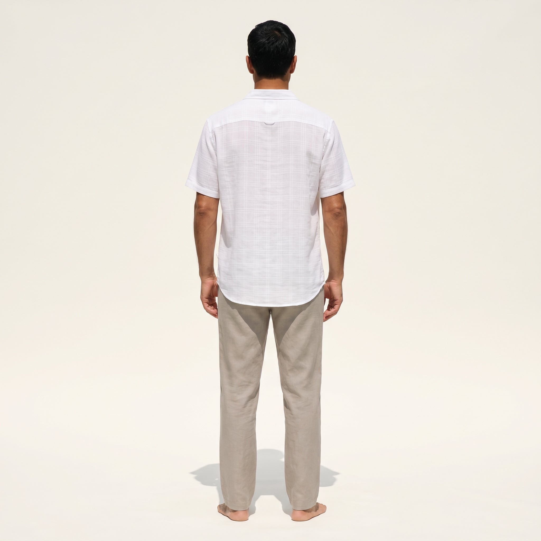 Atelier Rivelle | Chemise Lin Homme Été Col V Décontractée Légère Ample
