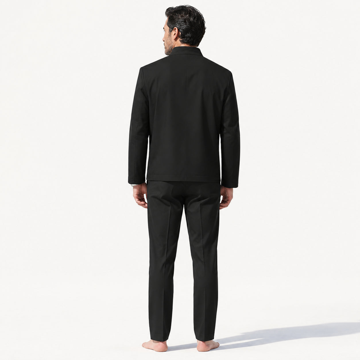 Atelier Rivelle | Veste Homme Mi-Saison Élégante Col Montant Poches