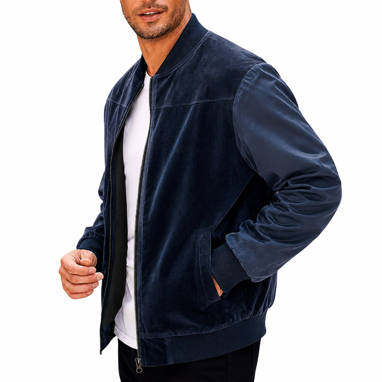 Atelier Rivelle | Veste Zippée Homme Col Montant Sport Casual Confort
