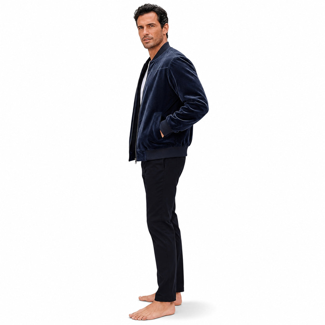Atelier Rivelle | Veste Zippée Homme Col Montant Sport Casual Confort